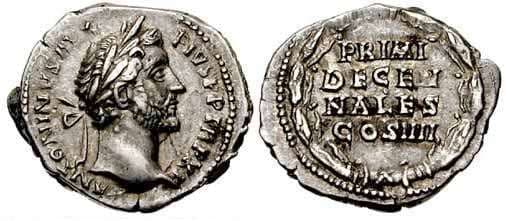 RIC 172a Antoninus Pius, AR Denarius AD 147-148