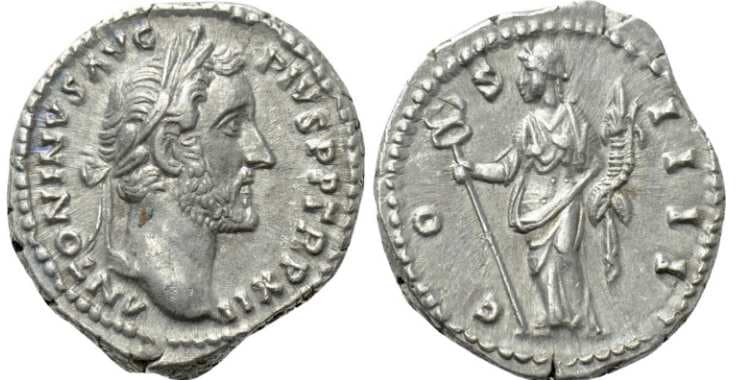 RIC 178 Sear 4071 Antoninus Pius Denarius