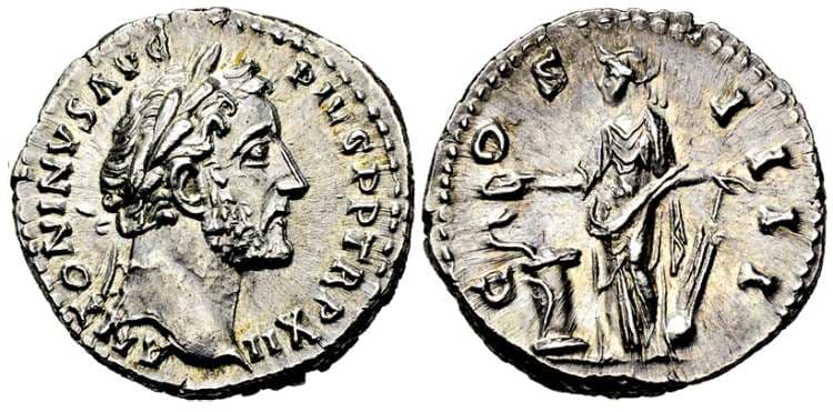 RIC 181 Sear 4075 Antoninus Pius Denarius