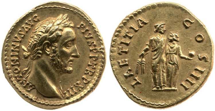 RIC 190 Antoninus Pius, AV aureus