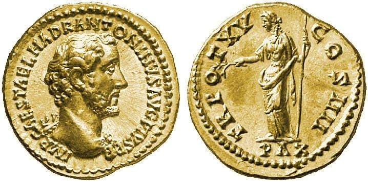 RIC 216b Aureus Antoninus Pius AV aureus