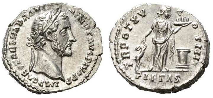 RIC 217 Sear 4097 Antoninus Pius Denarius
