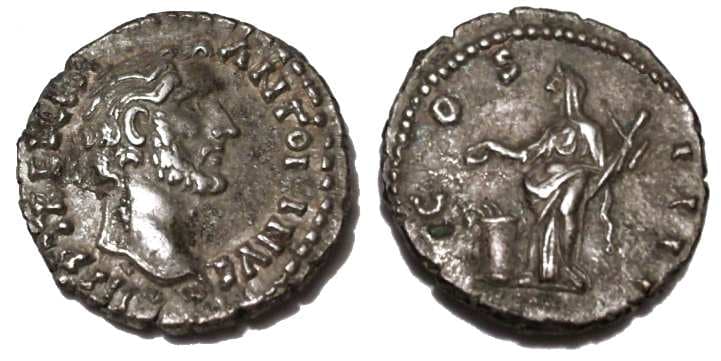 RIC 220 etc Ancient imitation Antoninus Pius, AR denarius, ancient imitation