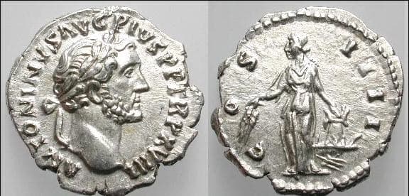 RIC 239 Antoninus Pius Denarius