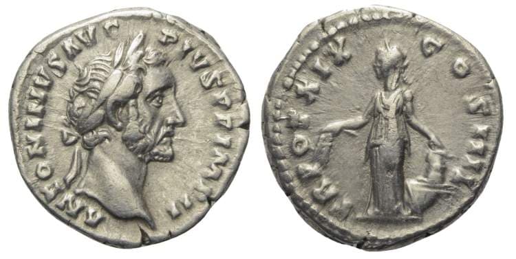 RIC 249 Antoninus Pius AR Denarius