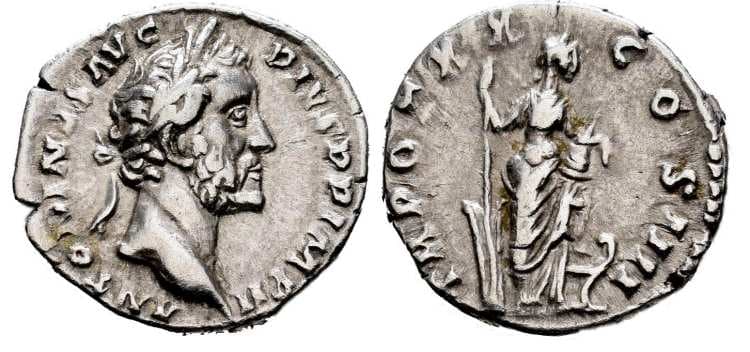 RIC 260 Sear 4128 Antoninus Pius Denarius
