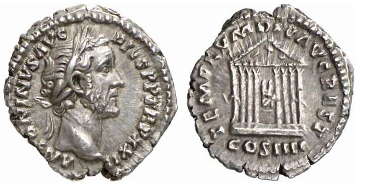 RIC 290 Antoninus Pius Denarius