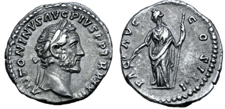 RIC 301 Sear 4094 Antoninus Pius Denarius