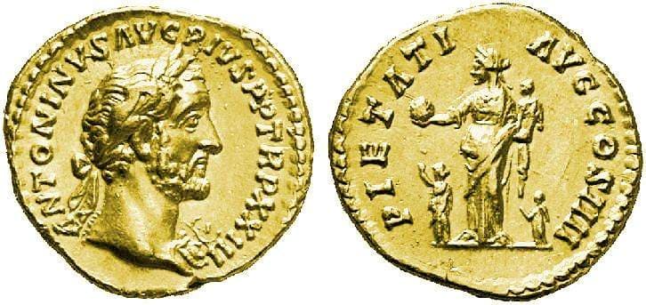 RIC 302 var Aureus Antoninus Pius AV aureus