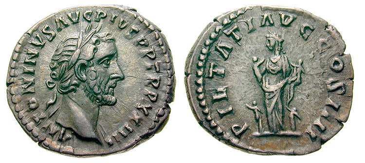 RIC 313c Sear 4098 Antoninus Pius Denarius