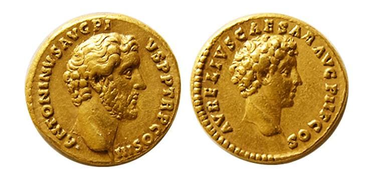 RIC 415a, Aureus Antoninus Pius and Marcus Aurelius AV Aureus