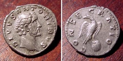 RIC 433[aurelius] Sear 5191 Divo Antoninus Pius Denarius