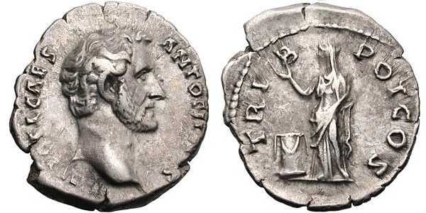 RIC 452a[hadrian] Sear 4136 Antoninus Pius, Caesar, Denarius