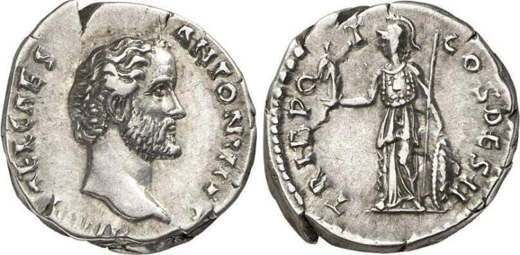 RIC 455 [hadrian] Antoninus Pius, as Caesar, AR denarius, struck AD 138 under Hadrian