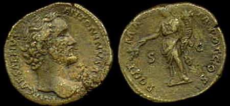 RIC 519b Antoninus Pius brass dupondius