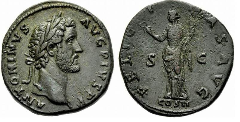 RIC 535 Sear'88 #1258 cf Antoninus Pius AE Sestertius