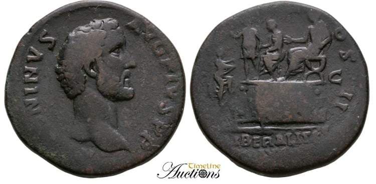 RIC 542 Antoninus Pius Sestertius, AD 139