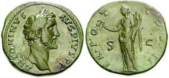 RIC 545A Antoninus Pius AE Sestertius