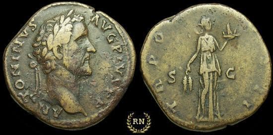RIC 546 Antoninus Pius AE Sestertius