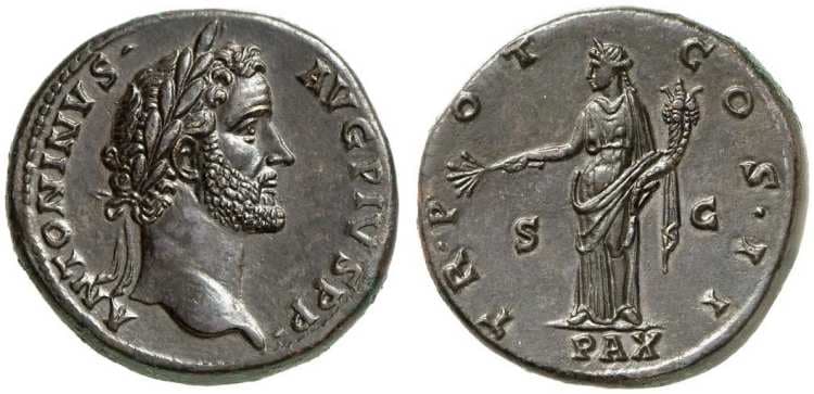 RIC 549 Antoninus Pius, AE Sestertius, Rome