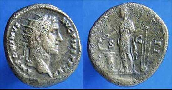RIC 551, note Antoninus Pius, AE dupondius