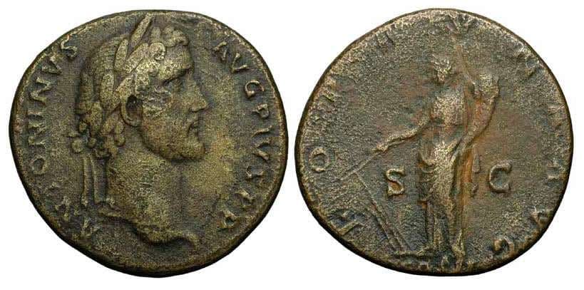 RIC 558 Antoninus Pius AE As