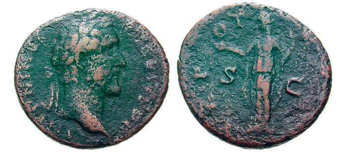 RIC 567 BMC 1164A Antoninus Pius AE As, 24-26mm; 7