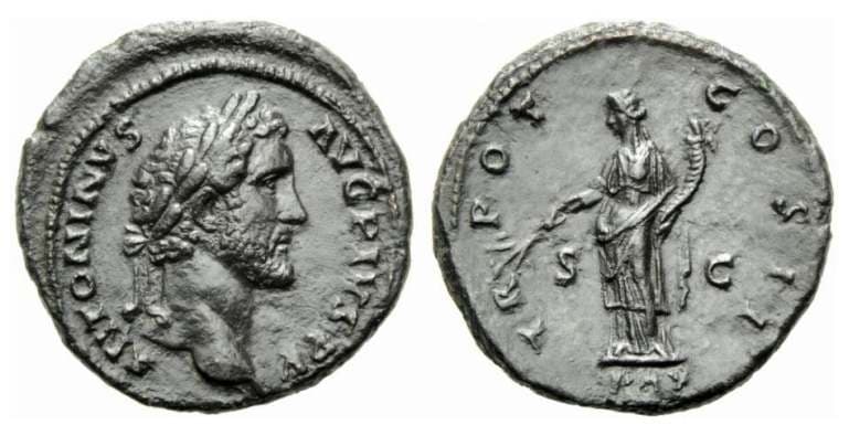 RIC 569a Sear 4309 Antoninus Pius AE As
