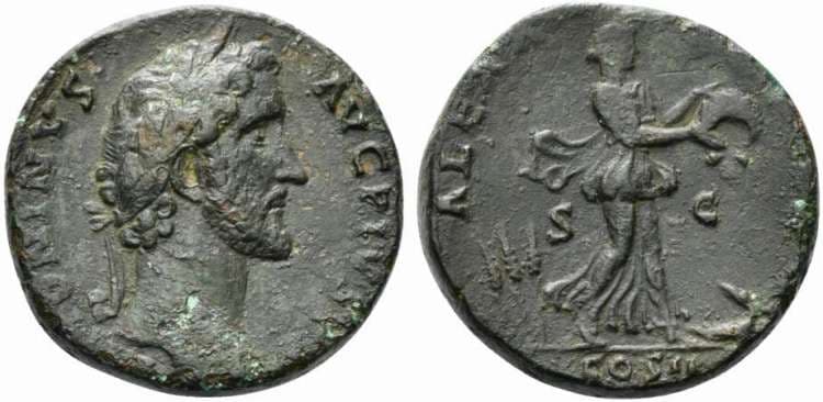 RIC 578 Antoninus Pius, AE sestertius
