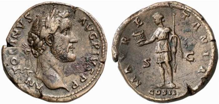 RIC 583 Antoninus Pius, AE Sestertius, struck AD 139