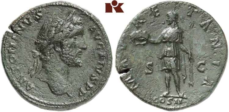 RIC 584 Antoninus Pius, AE sestertius