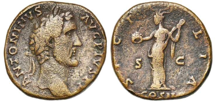 RIC 589a Sear 4233 Antoninus Pius, AE sestertius, AD 138-161
