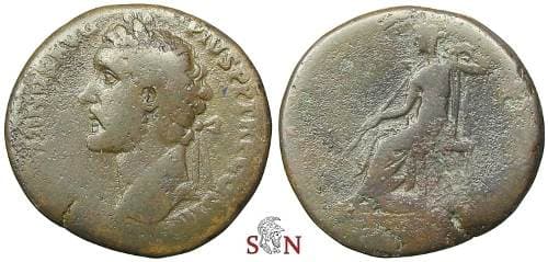 RIC 612 var Cohen 570 Antoninus Pius Sestertius, struck AD 140-144, Rome mint