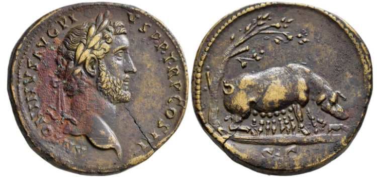 RIC 629 Sear 4226 Antoninus Pius AE Sestertius