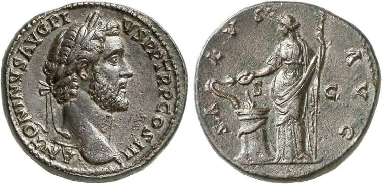 RIC 635a Antoninus Pius AE Sestertius
