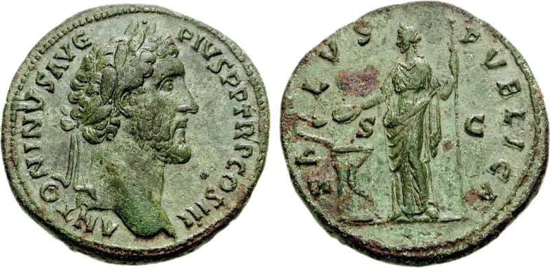 RIC 639 Antoninus Pius AE Sestertius