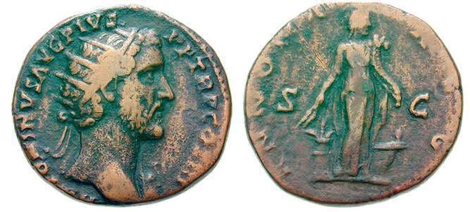 RIC 656 var BMCRE 1331 Antoninus Pius