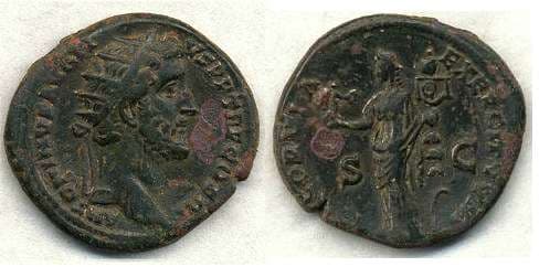 RIC 657 Sear 4267 Antoninus Pius AE Dupondius