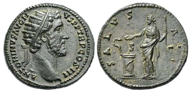 RIC 668 Sear 4283 Antoninus Pius AE Dupondius