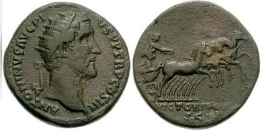 RIC 674 Sear 4290 Antoninus Pius Orichalcum Dupondius