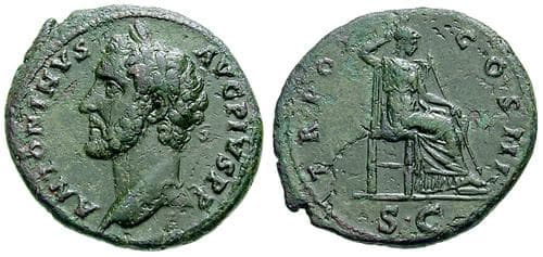 RIC 696v Antoninus Pius AE As