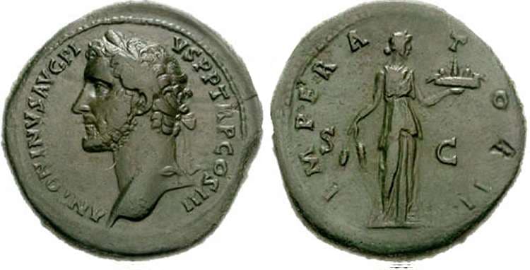 RIC 716b Antoninus Pius AE Sestertius