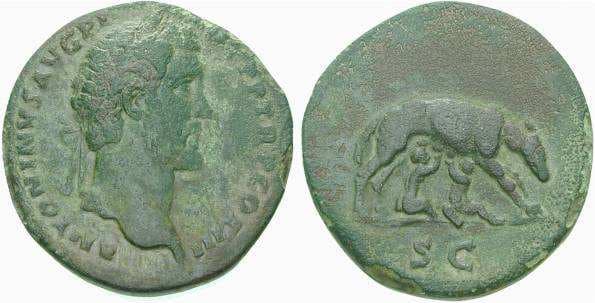 RIC 718 Antoninus Pius, AE sestertius, Rome AD 143-144