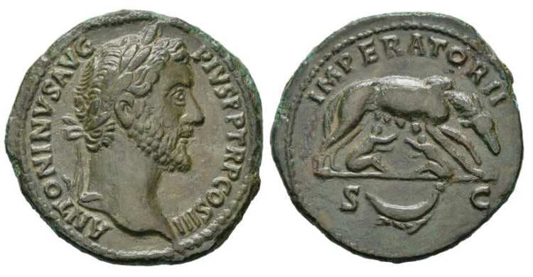 RIC 734a Antoninus Pius AE As