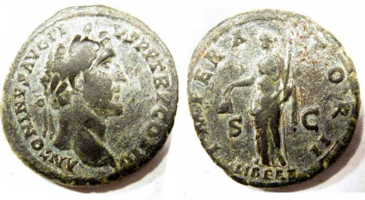 RIC 738 Antoninus Pius, AE As, Rome, 26
