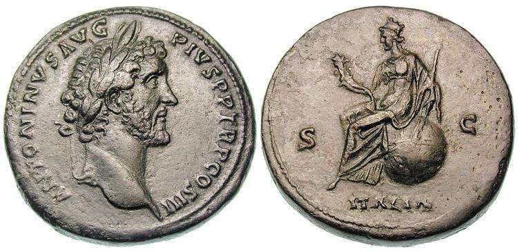 RIC 746a Sear 4185 Antoninus Pius AE Sestertius