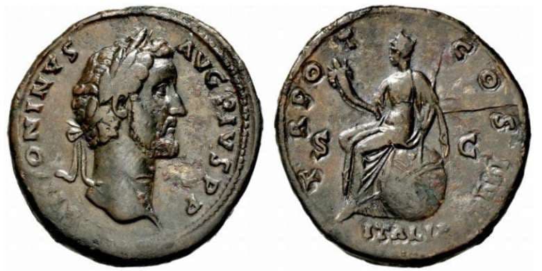 RIC 747a Antoninus Pius Sestertius