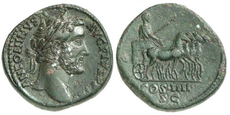RIC 766 Antoninus Pius, AE Sestertius, AD 145-161, 30mm, 21