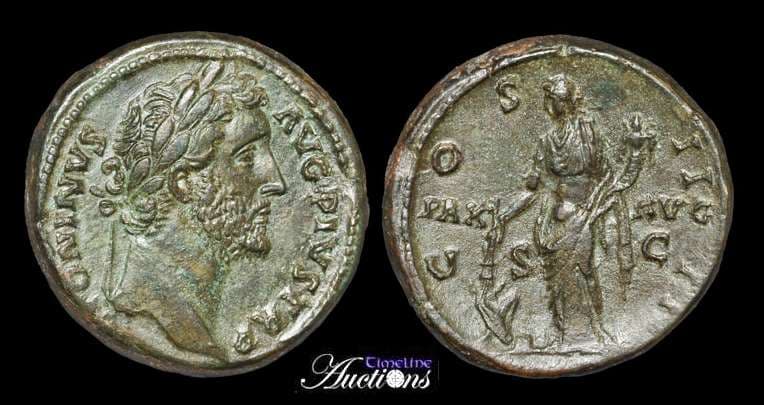 RIC 777 var Antoninus Pius AE Sestertius