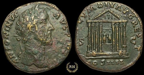 RIC 787 Antoninus Pius Sestertius, 22
